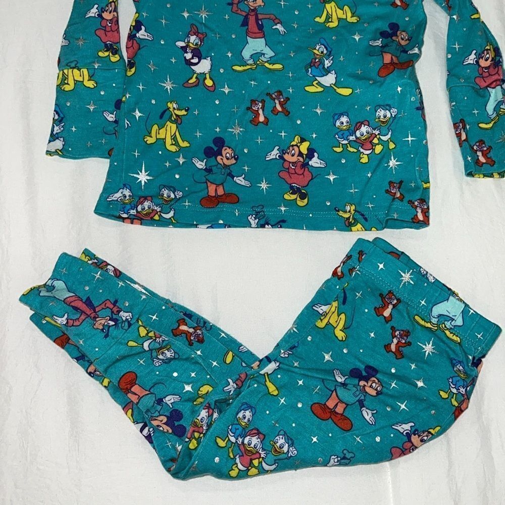 POSH PEANUT DISNEY100 PAJAMA SET 6/12M - Picture 3 of 9